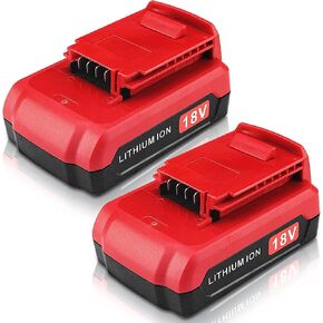 PC18BLX 18V 3.0Ah Lithium Replacement for Porter Cable 18V Battery Compatible with Porter Cable 18 Volt PC18B PC18BL PC18BLX PCC489N PC188 PCXMVC Cordless Power Tools (Red)
