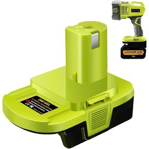 Battery Adapter for Dewalt/for Milwaukee to for Ryobi, DM18RL Battery Converter for Dewalt 18V/20V/60V Li-ion & for Milwaukee M18 18V Li-ion Battery to Work with for Ryobi 18V Power Tools, Black