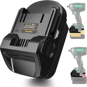 Adapter Use for Hitachi & for Metabo HPT 18v Tools,Converts for Dewalt 20V or Milwaukee M18 Li-ion Battery to Work for Hitachi 18v Lithium Cordless Tools and for Metabo HPT18V Slide Style Tools