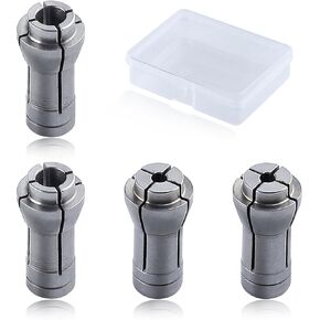 SPEEDWOX 4PCS Die Grinder Collet Adapter Chuck Collet Grinding Machine Clamping Collet Adapter Die Grinder Tool Small Grinder Collet Set 1/4 To 1/8 Collet Adapter 2 Pack 3mm and 2 Pack 6mm