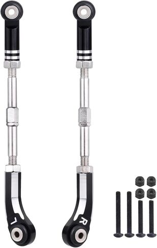 Aluminum Steering Camber Link Set Toe Link Steering Linkage Turnbuckles and Camber Links for Arrma 1/8 Kraton/Notorious 6S BLX Upgrades Parts (Black) in Saudi Arabia