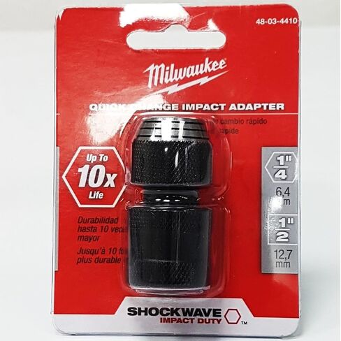 MILWAUKEE'S 48-03-4410 Shockwave 1/2 بوصة مربعة بواسطة محول سداسي 1/4 بوصة in Kuwait