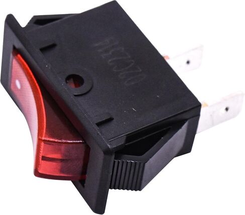 HQRP ON OFF مفتاح الروك الأحمر 2-Prong 16A 125V متوافق مع KEDU HY35B، منشار الحرفي، ضاغط الهواء، مطحنة Grizzly T10875، مطحنة Craftsman CX904، مدرج في قائمة UL in Kuwait