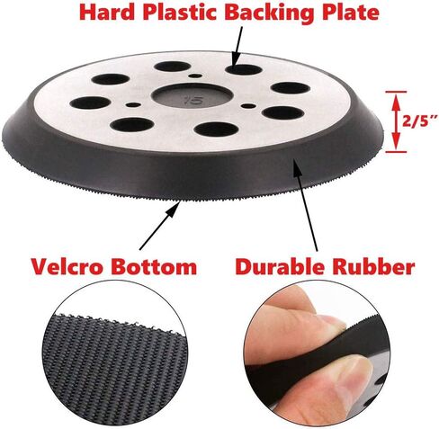 Superior Electric RSP 26-K 5 Inch Sander Pad Hook and Loop For Dewalt, Porter Cable,Black and Decker (2/Pack) in Saudi Arabia