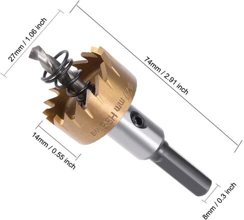 uxcell 25mm HSS Drill Bit Hole Saw Stainless High Speed Steel Metal Alloy in Saudi Arabia