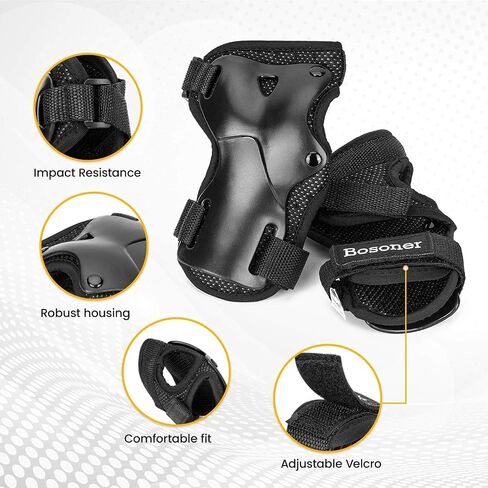 Wrist Guard, BOSONER Wrist Guards for Roller Skating, Skateboarding, Wristsavers Brace Protective Gear for Adults/Kids/Youth (1 Pair) in Kuwait
