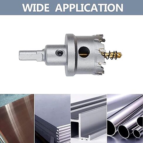 2PCS TCT Hole Saw Kit for Hard Metal, 0.47" (12mm) Tungsten Carbide Tipped Hole Cutter Set with Titanium-Plated Pilot Drill bit for Metal, Stainless Steel, Iron, Wood, Plastic in Saudi Arabia
