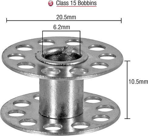 SINGER Bobbins Class 15 Metal Bobbins – Replacement Bobbins for Sewing Machine, Sewing Machine Bobbins, Sewing Machine Accessories, 12ct in Kuwait