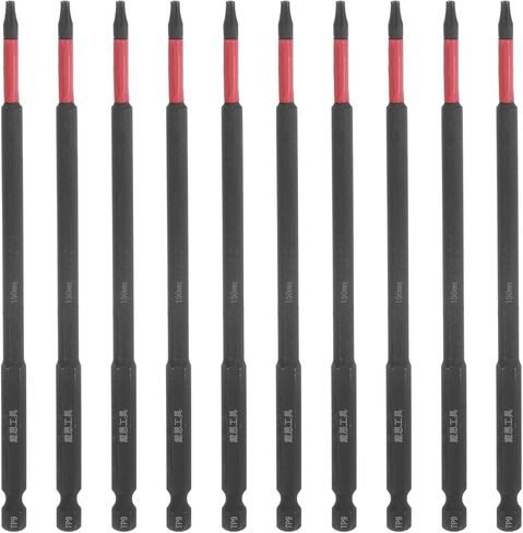 HARFINGTON 10pcs Impact Tough Torx Drill Bit T6 6" Length 1/4" Hex Shank S2 Steel Magnetic Insert Star 6 Point Head Screwdriver Bits in Saudi Arabia