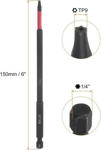 HARFINGTON 10pcs Impact Tough Torx Drill Bit T6 6" Length 1/4" Hex Shank S2 Steel Magnetic Insert Star 6 Point Head Screwdriver Bits in Saudi Arabia