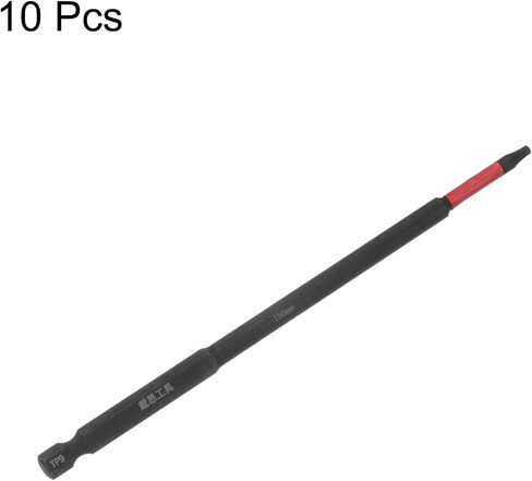 HARFINGTON 10pcs Impact Tough Torx Drill Bit T6 6" Length 1/4" Hex Shank S2 Steel Magnetic Insert Star 6 Point Head Screwdriver Bits in Saudi Arabia