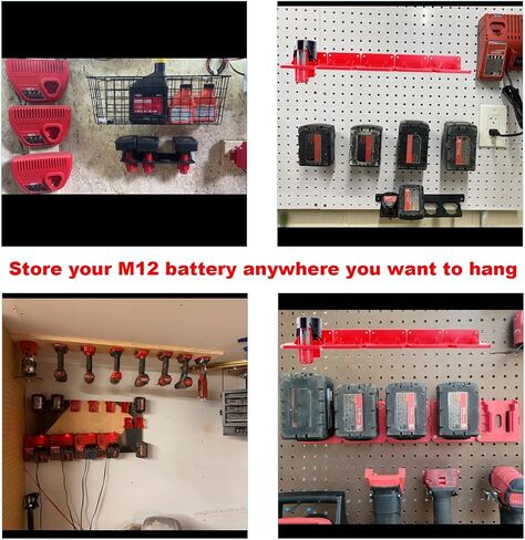 10 عبوات حامل بطارية M12 متوافق مع حامل بطارية ميلووكي، متوافق مع حامل بطارية ميلووكي 12 فولت، حامل بطارية مع براغي in Saudi Arabia
