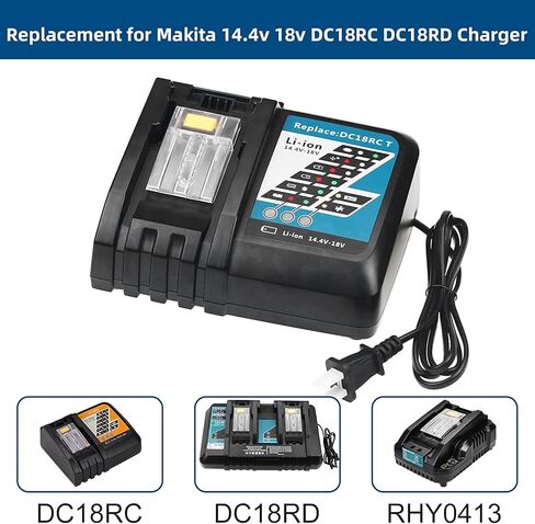 DC18RC 18 فولت 3.0A استبدال شاحن ليثيوم أيون سريع لماكيتا 14.4 فولت و18 فولت LXT بطاريات ليثيوم أيون BL1850 BL1840B BL1820 BL1815 BL1860 BL1430 BL1450 BL1830 شاحن بطارية أداة الحفر in Saudi Arabia
