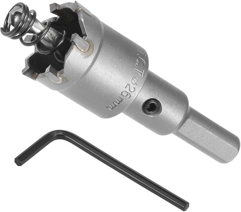 Carbide Hole Saw, 1 Inch/24mm Diameter, Metal Steel Hole Cutters Drill Bits - (Applications: for Metal Wood), 1-Pieces in Saudi Arabia