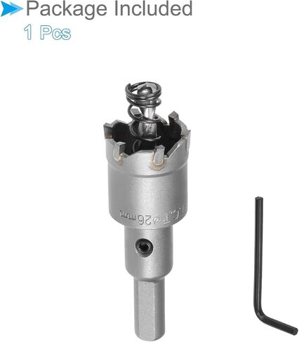 Carbide Hole Saw, 1 Inch/24mm Diameter, Metal Steel Hole Cutters Drill Bits - (Applications: for Metal Wood), 1-Pieces in Saudi Arabia