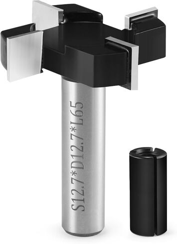 CNC Spoilboard Surfing Router Bit 1/2 بوصة عرقوب، 2 "قطر القطع، 4 أجنحة بلاطة تسطيح جهاز التوجيه، بت تخطيط الخشب، أداة النجارة لقطع الطحن الخشبي in Saudi Arabia