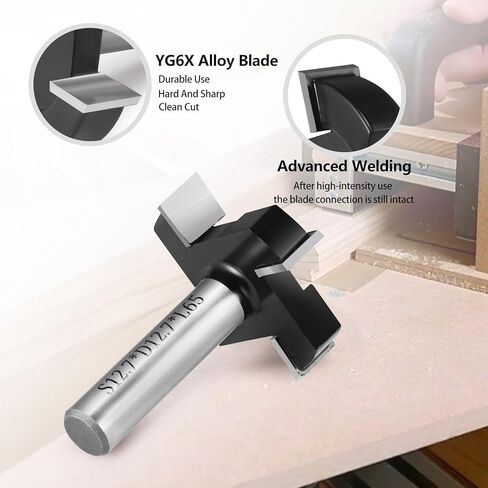 CNC Spoilboard Surfing Router Bit 1/2 بوصة عرقوب، 2 "قطر القطع، 4 أجنحة بلاطة تسطيح جهاز التوجيه، بت تخطيط الخشب، أداة النجارة لقطع الطحن الخشبي in Saudi Arabia