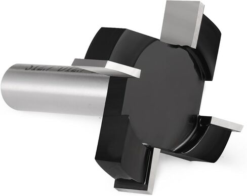 CNC Spoilboard Surfing Router Bit 1/2 بوصة عرقوب، 2 "قطر القطع، 4 أجنحة بلاطة تسطيح جهاز التوجيه، بت تخطيط الخشب، أداة النجارة لقطع الطحن الخشبي in Saudi Arabia