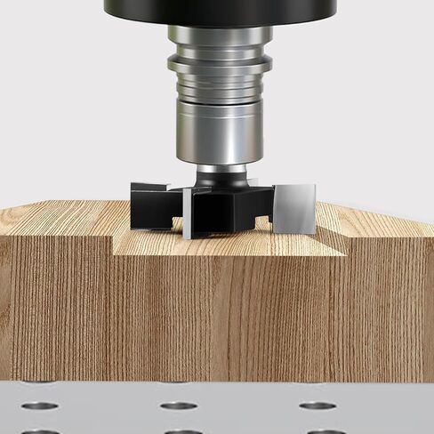 CNC Spoilboard Surfing Router Bit 1/2 بوصة عرقوب، 2 "قطر القطع، 4 أجنحة بلاطة تسطيح جهاز التوجيه، بت تخطيط الخشب، أداة النجارة لقطع الطحن الخشبي in Saudi Arabia
