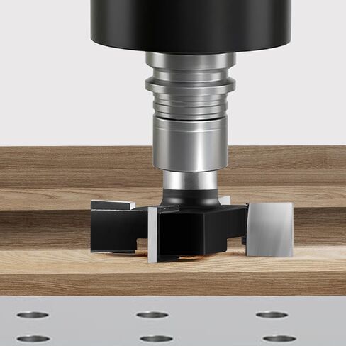 CNC Spoilboard Surfing Router Bit 1/2 بوصة عرقوب، 2 "قطر القطع، 4 أجنحة بلاطة تسطيح جهاز التوجيه، بت تخطيط الخشب، أداة النجارة لقطع الطحن الخشبي in Saudi Arabia