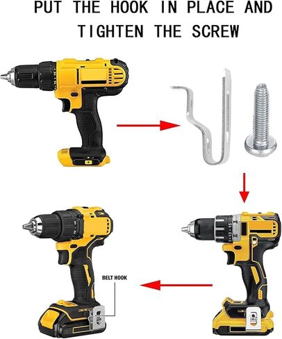5 قطع مشابك حزام لديوالت، 304 من الفولاذ المقاوم للصدأ مجموعة أدوات الحفر مع مسامير لديوالت N268241 مناسبة لأدوات الطاقة 20 فولت DCD980 DCD985 DCD980L2 DCD985L2 in Kuwait