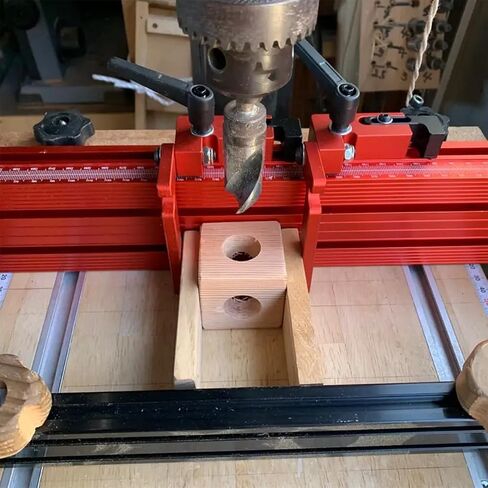 Table Saw Miter Gauge and Aluminum Miter Bar, Standard Slot 3/4'' x 3/8'', 27 Angle Stops Miter Gauge, Works w/Table Saws, Router Table, Band Saw (Gauge-Red) in Saudi Arabia