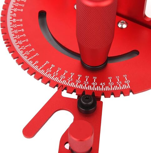 Table Saw Miter Gauge and Aluminum Miter Bar, Standard Slot 3/4'' x 3/8'', 27 Angle Stops Miter Gauge, Works w/Table Saws, Router Table, Band Saw (Gauge-Red) in Saudi Arabia
