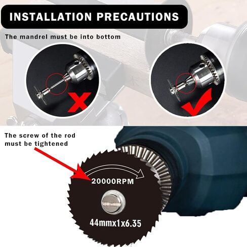 OKDIAMOND شفرة منشار دائرية صغيرة HSS عجلة قطع فولاذية عالية السرعة لأدوات القطع الدوارة من دريمل فوردوم للخشب والبلاستيك والمعادن الناعمة، مجموعة 6 قطع مع عمود دوران 1/8 بوصة in Kuwait