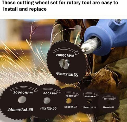 OKDIAMOND شفرة منشار دائرية صغيرة HSS عجلة قطع فولاذية عالية السرعة لأدوات القطع الدوارة من دريمل فوردوم للخشب والبلاستيك والمعادن الناعمة، مجموعة 6 قطع مع عمود دوران 1/8 بوصة in Kuwait