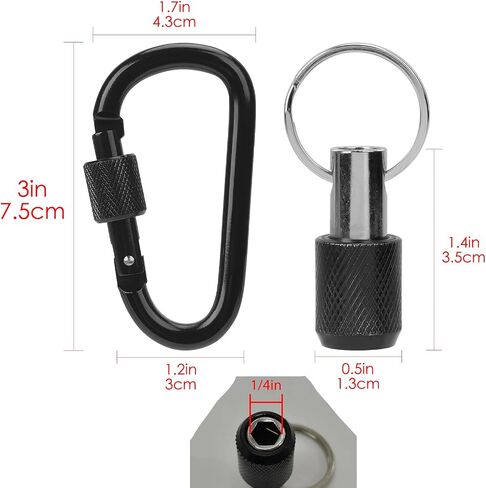 LUEXBOX 1/4 Inch Bit Holder Keychain, Hex Screwdriver Bits Holder Extension Bar, Quick Change Screw Bit Holder for Most Electric, Hand-held Screwdrivers and Drill Bits (A: Black 12pack) in Saudi Arabia