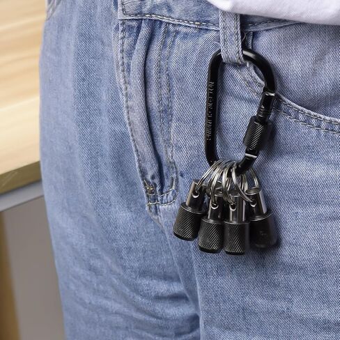 LUEXBOX 1/4 Inch Bit Holder Keychain, Hex Screwdriver Bits Holder Extension Bar, Quick Change Screw Bit Holder for Most Electric, Hand-held Screwdrivers and Drill Bits (A: Black 12pack) in Saudi Arabia