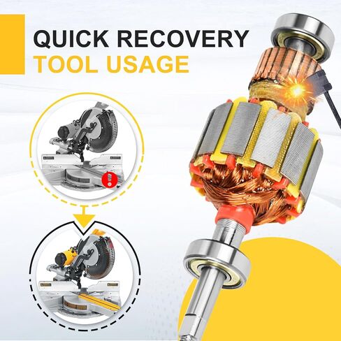 4 حزم من فرش محرك الكربون المتوافقة مع Dewalt W718 / DWS780 / DW717، DW708، DW717، DW716، DW706 Mitre Saw، قطع غيار أدوات الطاقة الكهربائية لـ Dewalt #Replaces 381028-02 in Kuwait