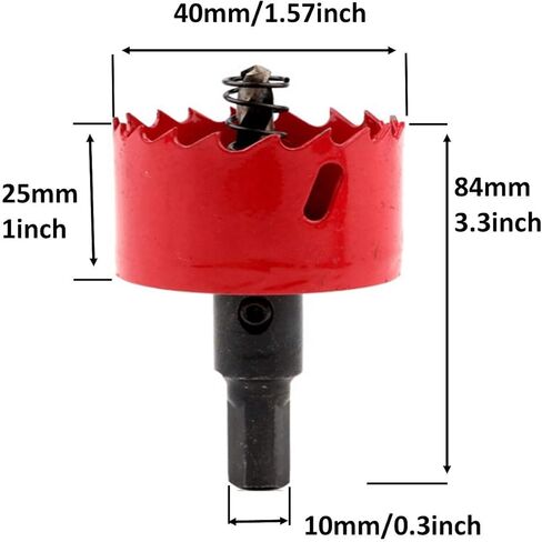 30mm Hole Saw, 1.18" Cutting Diameter M42 Bi-Metal HSS Blade with Arbor for Aluminum Iron Stainless Steel Plate in Saudi Arabia