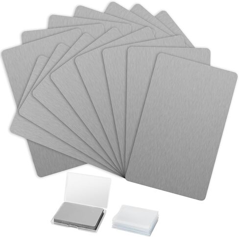 Aluminum Color Blank Nameplate, 15Pcs 86X54X0.8mm Blank Metal Card for Home Indoor DIY Signage Etching, Anodized Aluminum Plate for Laser Printing Engraving(Black) in Kuwait