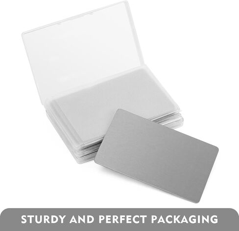 Aluminum Color Blank Nameplate, 15Pcs 86X54X0.8mm Blank Metal Card for Home Indoor DIY Signage Etching, Anodized Aluminum Plate for Laser Printing Engraving(Black) in Kuwait
