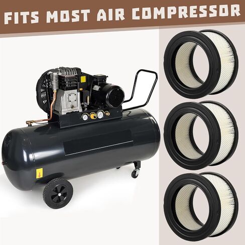 8 Pcs Paper Element for Air Compressor Air Intake Filter Element Air Compressor Filter Air Filter for Compressors Replaces Compatible with CAMPBELL HAUSFELD STO739-3 AND STO739-3AU in Saudi Arabia
