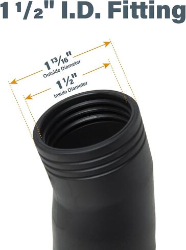 POWERTEC 70380 تركيب سريع، معرف 1-1/2 بوصة، محول إضافي يستخدم مع مجموعات خرطوم المكنسة الكهربائية POWERTEC 70257، 70355 و70376 in Saudi Arabia