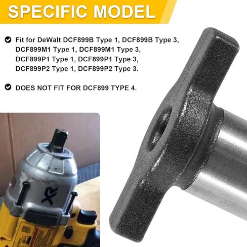 N415874 1/2 سندان مجموعة استبدال سندان دبوس الماسكة لمفتاح الربط اللاسلكي Dewalt DCF899 DCF899B DCF899M1 DCF899P1 DCF899P2، وليس لـ DCF899 Type4 in Kuwait