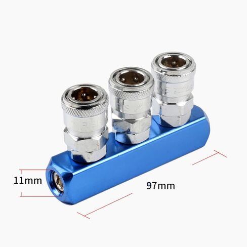 Air Hose Splitter, Quick Connect Air Hose Splitter Coupler Air Compressor Splitter(Round 3 Way) in Saudi Arabia