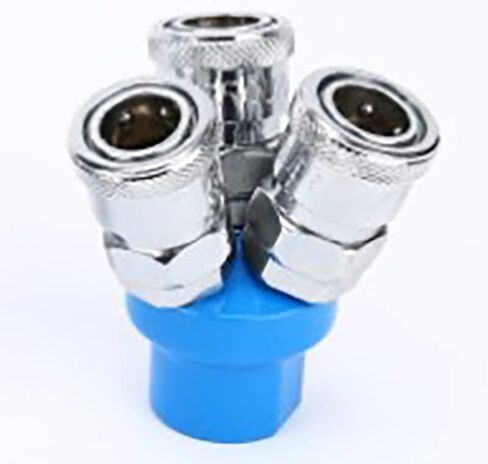Air Hose Splitter, Quick Connect Air Hose Splitter Coupler Air Compressor Splitter(Round 3 Way) in Saudi Arabia