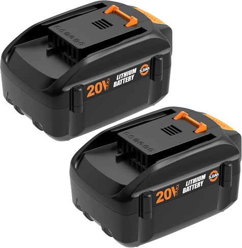 S SKSTYLE 5.0Ah لبطارية Worx 20 فولت أدوات كهربائية لاسلكية WA3578 WA3520 وأكثر، عبوتان، بطارية مع مؤشر مستوى الطاقة in Kuwait