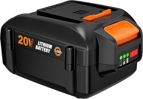 S SKSTYLE 5.0Ah لبطارية Worx 20 فولت أدوات كهربائية لاسلكية WA3578 WA3520 وأكثر، عبوتان، بطارية مع مؤشر مستوى الطاقة in Saudi Arabia