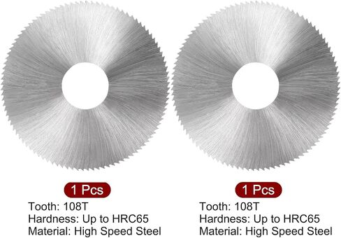uxcell HSS Saw Blade Set, 80mm 108 Tooth Circular Cutting Wheel 0.8mm and 1mm Thick w 22mm Arbor 2pcs in Saudi Arabia