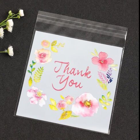 شولمارت شكرًا لك على أكياس حلوى السيلوفان ذاتية اللصق، أكياس هدايا المخبوزات، عيد الميلاد، العطلات (شكرًا لك عدد 200)... in Kuwait