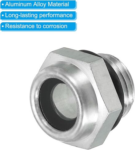 PATIKIL Air Compressor Oil Sight Glass, 4 Pack G 1/4" Male Thread Aluminum Alloy Oil Liquid Level Gauge Air Compressor Parts with O-ring in Saudi Arabia