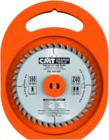 CMT 292.160.40H Fine Cut-Off Saw Blade and 160mm 6-5/16-Inch by 40 Teeth 15-Degree ATB with 20mm Bore in Saudi Arabia