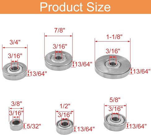 طقم استبدال محامل لقم التوجيه، محامل كروية مثبتة علويًا، ملحقات إصلاح لقم التوجيه الداخلية. 3/16 بوصة والقطر الخارجي 3/8 بوصة، 1/2 بوصة، 5/8 بوصة، 3/4 بوصة، 7/8 بوصة، 1-1/8 بوصة in Kuwait