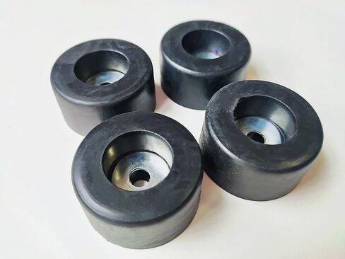 Masmoc Air Compressor Soft Rubber Feet Foot Mount Anti Vibration Isolator Pads for Pressure Washer, Generators Bumper OD:1-1/2" H:3/4" Hole:1/4" Set of 4 in Kuwait