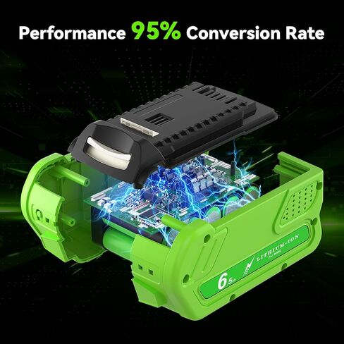 Bonacell 2Pack 6.5Ah 40V بطارية بديلة لبطارية الليثيوم GreenWorks 40V متوافقة مع GreenWorks 40 Volt Max Power Tools 29252 20202 22262 25312 25322 20642 22272 27062 21242 in Kuwait