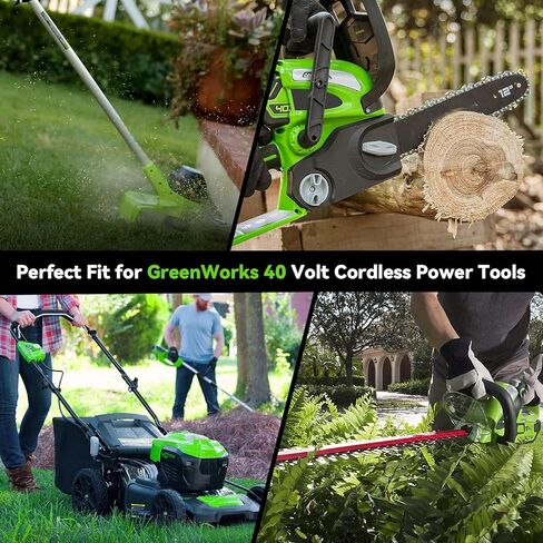 Bonacell 2Pack 6.5Ah 40V بطارية بديلة لبطارية الليثيوم GreenWorks 40V متوافقة مع GreenWorks 40 Volt Max Power Tools 29252 20202 22262 25312 25322 20642 22272 27062 21242 in Kuwait